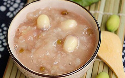 Cháo hạt sen - quả óc chó