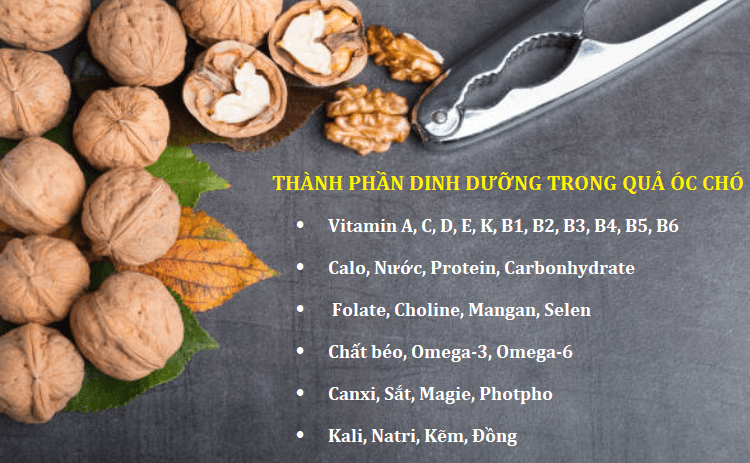 thành phần dinh dưỡng trong quả óc chó